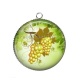 Pendentif Cabochon Argent - raisin