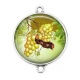 Connecteur Cabochon Argent - raisin