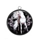 Pendentif Cabochon Argent - cheval