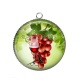 Pendentif Cabochon Argent - raisin