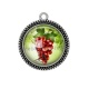 Pendentif Cabochon Argent - raisin