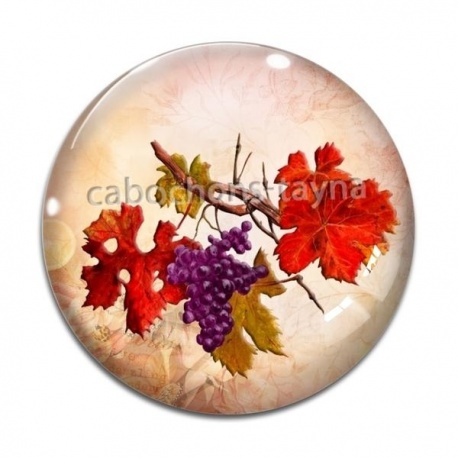 Cabochon Verre - raisin