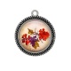 Pendentif Cabochon Argent - raisin