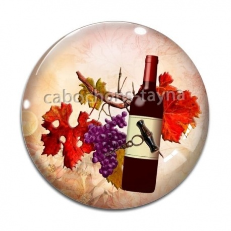 Cabochon Verre - raisin