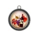 Pendentif Cabochon Argent - raisin