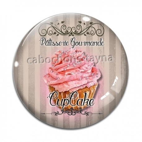 Cabochon Verre - cupcake