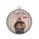 Pendentif Cabochon Argent - cupcake