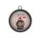 Pendentif Cabochon Argent - cupcake