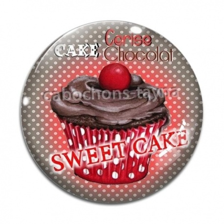 Cabochon Verre - cupcake