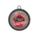 Pendentif Cabochon Argent - cupcake