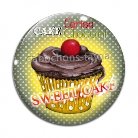 Cabochon Verre - cupcake