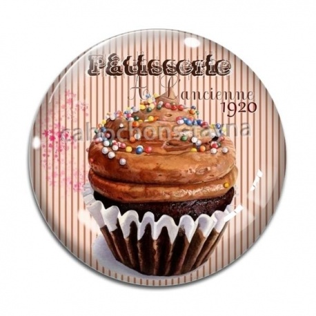 Cabochon Verre - cupcake