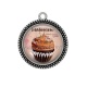 Pendentif Cabochon Argent - cupcake