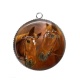 Pendentif Cabochon Argent - cheval