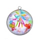 Pendentif Cabochon Argent - sucette
