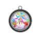 Pendentif Cabochon Argent - sucette