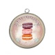 Pendentif Cabochon Argent - macaron