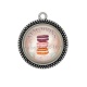 Pendentif Cabochon Argent - macaron