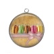 Pendentif Cabochon Argent - macaron
