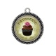 Pendentif Cabochon Argent - gateau