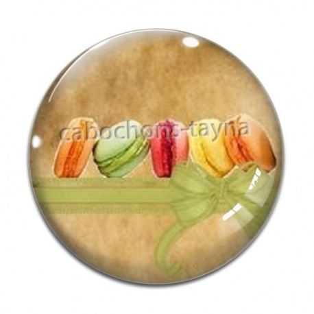 Cabochon Verre - macaron