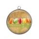 Pendentif Cabochon Argent - macaron