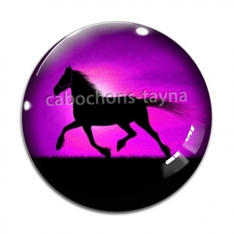 Cabochon Verre - cheval