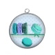 Pendentif Cabochon Argent - macaron