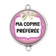 Connecteur Cabochon Argent - ma copine préférée