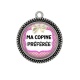 Pendentif Cabochon Argent - ma copine préférée