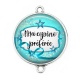 Connecteur Cabochon Argent - ma copine préférée