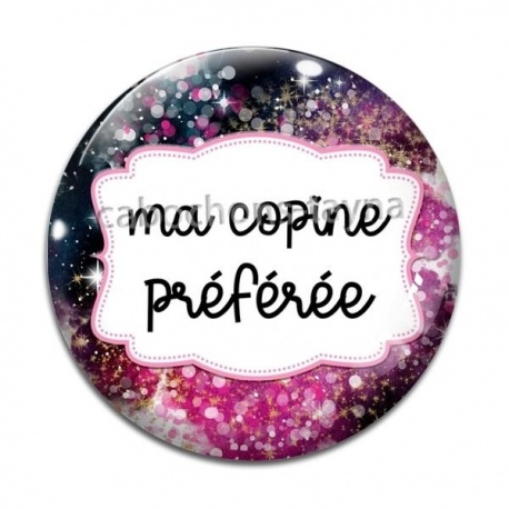 Cabochon Verre - ma copine préférée