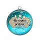 Pendentif Cabochon Argent - ma copine préférée