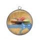 Pendentif Cabochon Argent - macaron