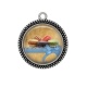 Pendentif Cabochon Argent - macaron