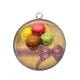 Pendentif Cabochon Argent - macaron