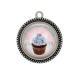 Pendentif Cabochon Argent - gâteau