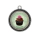 Pendentif Cabochon Argent - gâteau