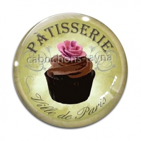 Cabochon Verre - gâteau
