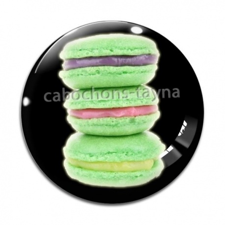 Cabochon Verre - macaron