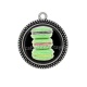 Pendentif Cabochon Argent - macaron