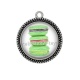 Pendentif Cabochon Argent - macaron