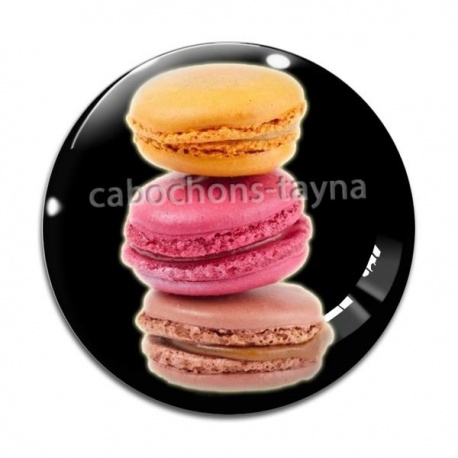 Cabochon Verre - macaron