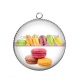 Pendentif Cabochon Argent - macaron