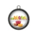 Pendentif Cabochon Argent - macaron