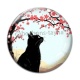 Cabochon Verre - chat