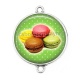 Connecteur Cabochon Argent - macaron