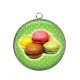 Pendentif Cabochon Argent - macaron