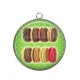 Pendentif Cabochon Argent - macaron