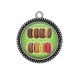 Pendentif Cabochon Argent - macaron